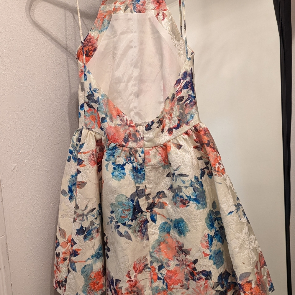 Designer Floral Backless Dress - Picture 7 of 16